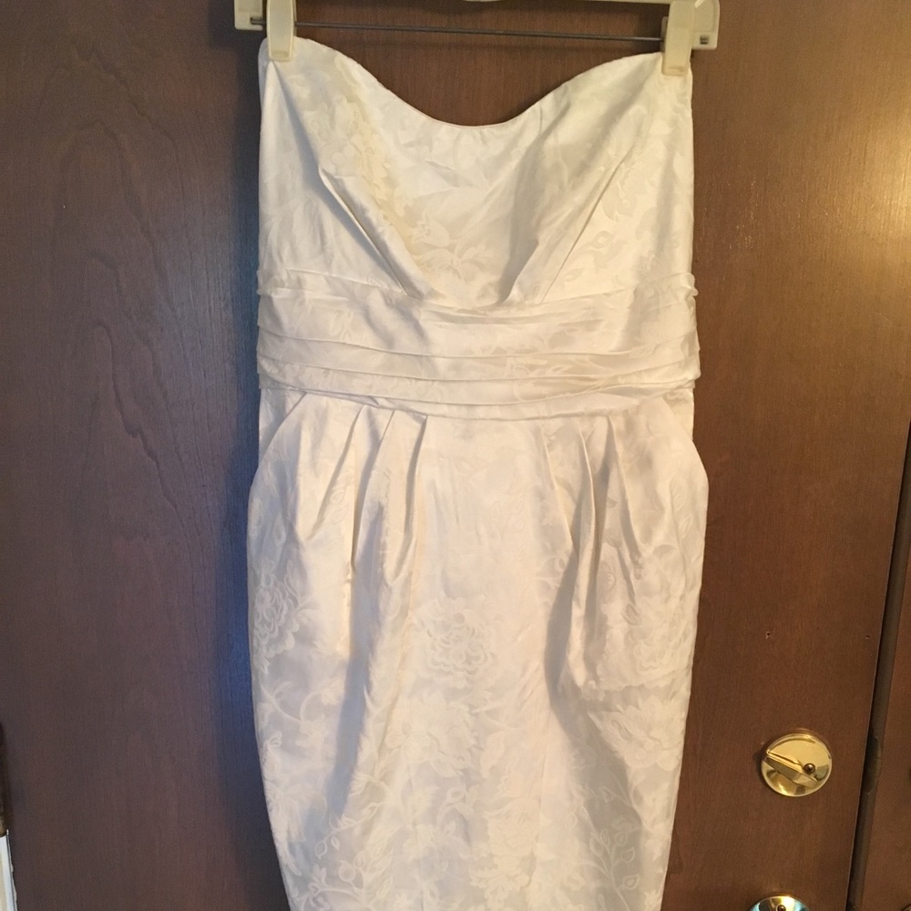 Cream Strapless Dress